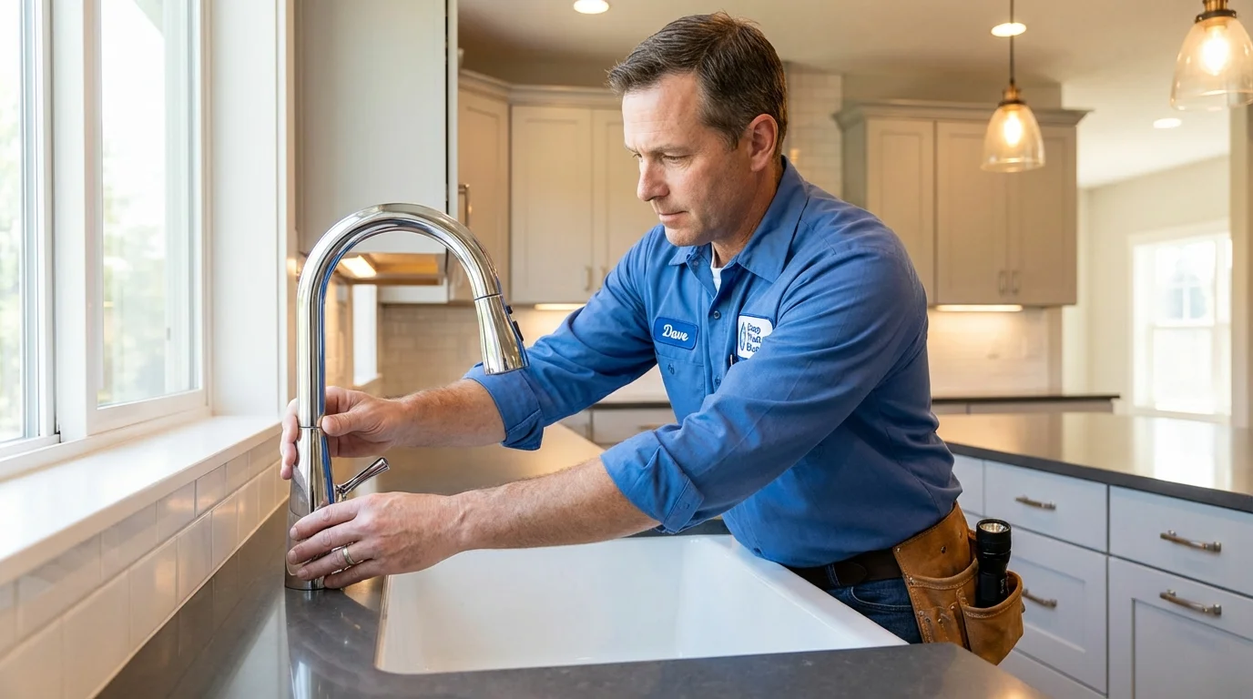 Kitchen faucet installation by Johns Plumbing LLC in Goose Creek